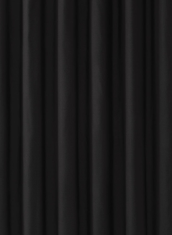 TRULY SOFT Everyday Black Shower Curtain, Solid Color Themed, Oeko-TEX Certified - Image 3